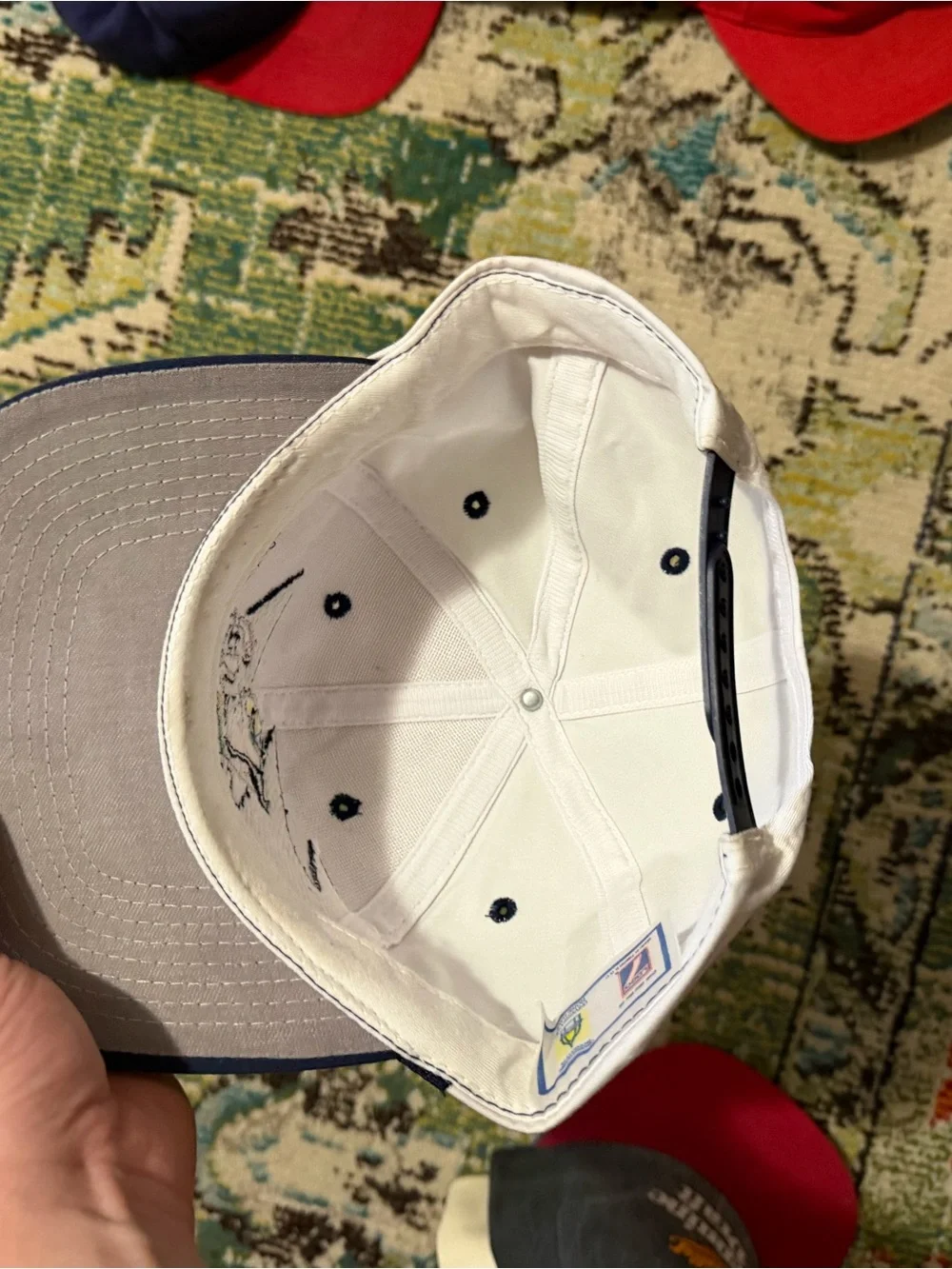 LOGO 7 White Navy Black Notre Dame Leprechaun Patch Snapback Hat